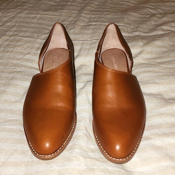 Madewell Shoes - New Madewell "The Lucie" Genuine Leather Caramel Brown Flat Bootie